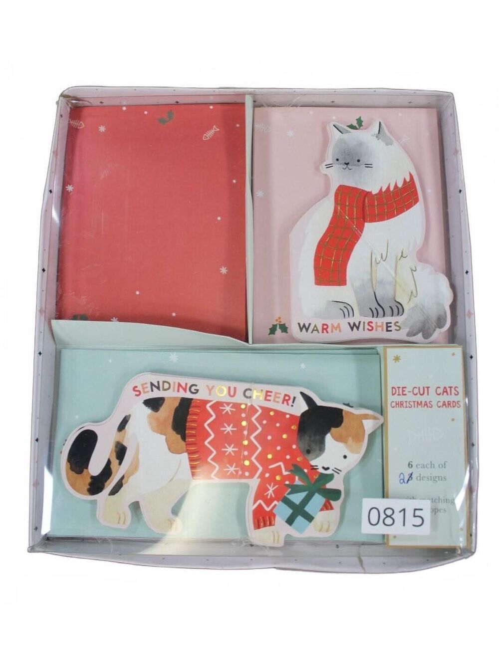 Holiday Dog Cat Pop-Up Note Card Set Christmas 6pc